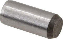 Made in USA - 1/4" Diam x 9/16" Pin Length 416 Stainless Steel Precision Dowel Pin - Passivated Finish, C 36-42 Hardness, 2 Beveled End - Americas Industrial Supply
