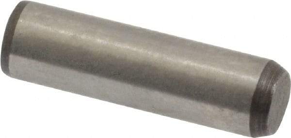 Made in USA - 1/4" Diam x 7/8" Pin Length 416 Stainless Steel Precision Dowel Pin - Passivated Finish, C 36-42 Hardness, 2 Beveled End - Americas Industrial Supply