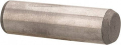 Made in USA - 3/8" Diam x 1-1/4" Pin Length 416 Stainless Steel Precision Dowel Pin - Passivated Finish, C 36-42 Hardness, 2 Beveled End - Americas Industrial Supply
