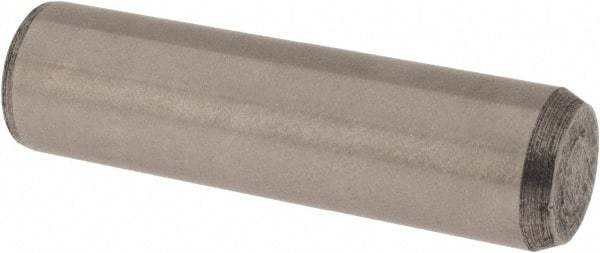 Made in USA - 3/8" Diam x 1-3/8" Pin Length 416 Stainless Steel Precision Dowel Pin - Passivated Finish, C 36-42 Hardness, 2 Beveled End - Americas Industrial Supply