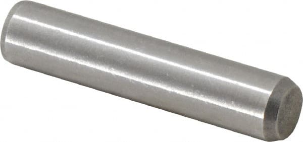 Made in USA - 3/8" Diam x 1-3/4" Pin Length 416 Stainless Steel Precision Dowel Pin - Passivated Finish, C 36-42 Hardness, 2 Beveled End - Americas Industrial Supply