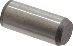 Made in USA - 3/8" Diam x 7/8" Pin Length 416 Stainless Steel Precision Dowel Pin - Passivated Finish, C 36-42 Hardness, 2 Beveled End - Americas Industrial Supply