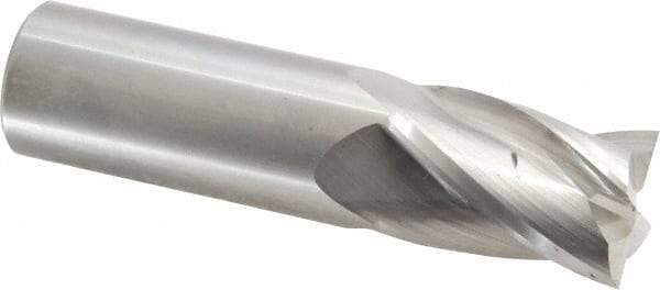 Hertel - 1", 1-1/2" LOC, 1" Shank Diam, 4" OAL, 4 Flute, Solid Carbide Square End Mill - Single End, Uncoated, Spiral Flute, 30° Helix, Centercutting, Right Hand Cut, Right Hand Flute - Americas Industrial Supply