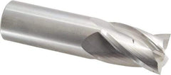 Hertel - 1", 1-1/2" LOC, 1" Shank Diam, 4" OAL, 4 Flute, Solid Carbide Square End Mill - Single End, Uncoated, Spiral Flute, 30° Helix, Centercutting, Right Hand Cut, Right Hand Flute - Americas Industrial Supply