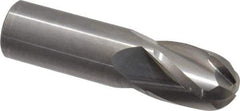 Hertel - 3/4" Diam, 1" LOC, 4 Flute Solid Carbide Ball End Mill - Uncoated, Single End, 3" OAL, 3/4" Shank Diam - Americas Industrial Supply