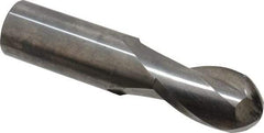 Hertel - 7/8" Diam, 1-1/2" LOC, 4 Flute Solid Carbide Ball End Mill - Uncoated, Single End, 4" OAL, 7/8" Shank Diam - Americas Industrial Supply