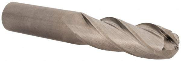 Hertel - 1" Diam, 3" LOC, 4 Flute Solid Carbide Ball End Mill - Uncoated, Single End, 6" OAL, 1" Shank Diam - Americas Industrial Supply
