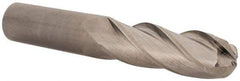 Hertel - 1" Diam, 3" LOC, 4 Flute Solid Carbide Ball End Mill - Uncoated, Single End, 6" OAL, 1" Shank Diam - Americas Industrial Supply