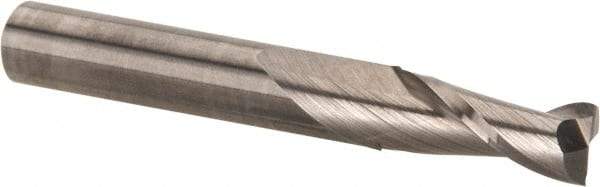 Hertel - 19/64", 13/16" LOC, 5/16" Shank Diam, 2-1/2" OAL, 2 Flute, Solid Carbide Square End Mill - Single End, Uncoated, Spiral Flute, 30° Helix, Centercutting, Right Hand Cut - Americas Industrial Supply