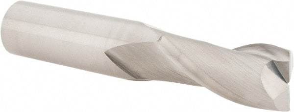 Hertel - 3/4", 1-1/2" LOC, 3/4" Shank Diam, 4" OAL, 2 Flute, Solid Carbide Square End Mill - Single End, Uncoated, Spiral Flute, 30° Helix, Centercutting, Right Hand Cut - Americas Industrial Supply