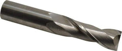 Hertel - 1", 3" LOC, 1" Shank Diam, 6" OAL, 2 Flute, Solid Carbide Square End Mill - Single End, Uncoated, Spiral Flute, 30° Helix, Centercutting, Right Hand Cut - Americas Industrial Supply