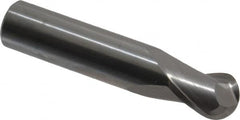 Hertel - 1/2" Diam, 5/8" LOC, 2 Flute Solid Carbide Ball End Mill - Uncoated, Single End, 2-1/2" OAL, 1/2" Shank Diam - Americas Industrial Supply