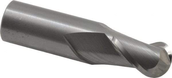 Hertel - 3/4" Diam, 1" LOC, 2 Flute Solid Carbide Ball End Mill - Uncoated, Single End, 3" OAL, 3/4" Shank Diam - Americas Industrial Supply
