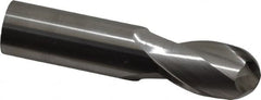 Hertel - 7/8" Diam, 1-1/2" LOC, 2 Flute Solid Carbide Ball End Mill - Uncoated, Single End, 4" OAL, 7/8" Shank Diam - Americas Industrial Supply