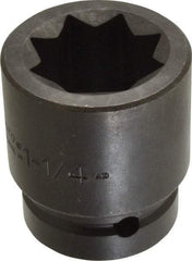 Proto - 1" Drive 1-1/4" Impact Socket - 8 Points, 2-13/16" OAL - Americas Industrial Supply