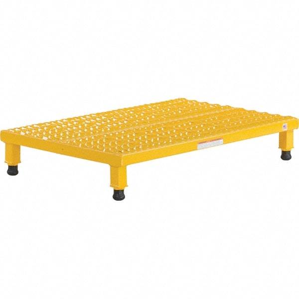 Vestil - 5" High x 24" Wide x 36" Deep, Yellow Step Stand - Steel, 500 Lb Capacity - Americas Industrial Supply