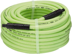 Legacy - 3/8" ID x 0.61" OD 100' Long Multipurpose Air Hose - MNPT x MNPT Ends, 300 Working psi, 140°, 1/4" Fitting, Green - Americas Industrial Supply