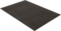 PRO-SAFE - 6 Ft. Long x 4 Ft. Wide, Poly Blended Carpet Surface, Cut Pile Entrance Matting - 3/8 Inch Thick, Indoor, Medium Traffic, Vinyl, Charcoal - Americas Industrial Supply