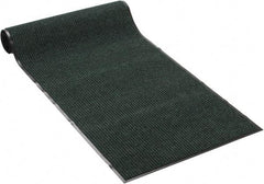 PRO-SAFE - 10 Ft. Long x 3 Ft. Wide, Poly Blended Carpet Surface, Ribbed Entrance Matting - 5/16 Inch Thick, Indoor, Medium Traffic, Vinyl, Green - Americas Industrial Supply