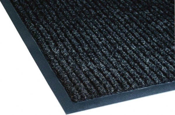 Entrance Mat: 60' Long, 3' Wide, Poly-Blended Carpet Surface Indoor, Medium-Duty Traffic, Vinyl Base, Gray