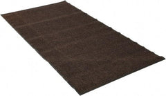 PRO-SAFE - 8 Ft. Long x 4 Ft. Wide, Poly Blended Carpet Surface, Ribbed Entrance Matting - 5/16 Inch Thick, Indoor, Medium Traffic, Vinyl, Brown - Americas Industrial Supply