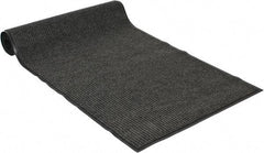 PRO-SAFE - 10 Ft. Long x 3 Ft. Wide, Poly Blended Carpet Surface, Ribbed Entrance Matting - 5/16 Inch Thick, Indoor, Medium Traffic, Vinyl, Gray - Americas Industrial Supply