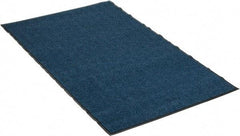 PRO-SAFE - 6 Ft. Long x 4 Ft. Wide, Poly Blended Carpet Surface, Chevron Ribbed Entrance Matting - 5/16 Inch Thick, Indoor, Medium Traffic, Vinyl, Blue, 4 Edged Side - Americas Industrial Supply