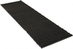 PRO-SAFE - 10 Ft. Long x 3 Ft. Wide, Poly Blended Carpet Surface, Chevron Ribbed Entrance Matting - 5/16 Inch Thick, Indoor, Medium Traffic, Vinyl, Charcoal, 4 Edged Side - Americas Industrial Supply