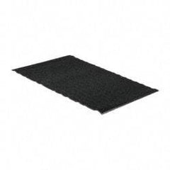 PRO-SAFE - 6 Ft. Long x 4 Ft. Wide, Poly Blended Carpet Surface, Chevron Ribbed Entrance Matting - 5/16 Inch Thick, Indoor, Medium Traffic, Vinyl, Charcoal, 4 Edged Side - Americas Industrial Supply