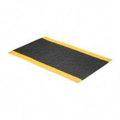 PRO-SAFE - 5' Long x 3' Wide, Dry Environment, Anti-Fatigue Matting - Black with Yellow Borders, Urethane with Vinyl Sponge Base, Beveled on 4 Sides - Americas Industrial Supply
