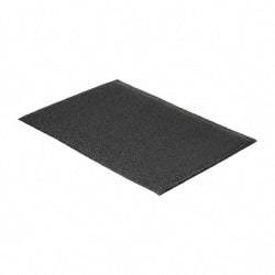 PRO-SAFE - 3' Long x 2' Wide, Dry Environment, Anti-Fatigue Matting - Black, Vinyl with Vinyl Sponge Base, Beveled on 4 Sides - Americas Industrial Supply