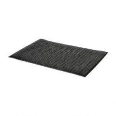 PRO-SAFE - 3' Long x 2' Wide, Dry Environment, Anti-Fatigue Matting - Black, Vinyl with Vinyl Sponge Base, Beveled on 4 Sides - Americas Industrial Supply