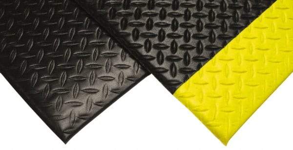 PRO-SAFE - 60' Long x 2' Wide, Dry Environment, Anti-Fatigue Matting - Black, Vinyl with Vinyl Sponge Base, Beveled on 4 Sides - Americas Industrial Supply