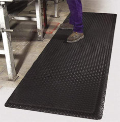PRO-SAFE - 12' Long x 3' Wide, Dry Environment, Anti-Fatigue Matting - Black, Vinyl with Vinyl Sponge Base, Beveled on 4 Sides - Americas Industrial Supply