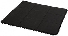 PRO-SAFE - 3' Long x 3' Wide x 5/8" Thick, Anti-Fatigue Modular Matting Tiles - 2 Interlocking Sides, Black, For Dry & Wet Areas, Series Pro-Safe - Americas Industrial Supply