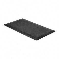 PRO-SAFE - 5' Long x 3' Wide, Dry Environment, Anti-Fatigue Matting - Black, Vinyl with Vinyl Sponge Base, Beveled on 4 Sides - Americas Industrial Supply