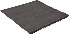 PRO-SAFE - 3' Long x 3' Wide x 5/8" Thick, Anti-Fatigue Modular Matting Tiles - 2 Interlocking Sides, Black, For Dry & Wet Areas, Series Pro-Safe - Americas Industrial Supply