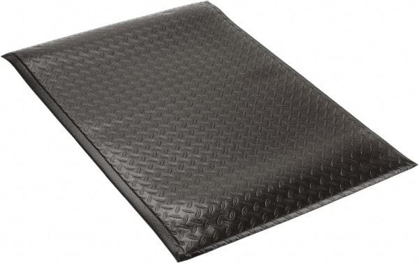 PRO-SAFE - 3' Long x 2' Wide, Dry Environment, Anti-Fatigue Matting - Black, Vinyl with Vinyl Sponge Base, Beveled on 4 Sides - Americas Industrial Supply
