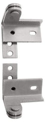 Stanley - 3" Long x 1-1/4" Wide x 0.2" Thick, Satin Chrome Finish Steel, Wardrobe Pivot Hinge - 0.322" Pin Diam, 5 Holes, 1-3/8 Min Door Thickness, 150 Lb Capacity, 3" Leaf Height - Americas Industrial Supply