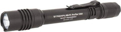 Streamlight - White LED Bulb, 250 Lumens, Industrial/Tactical Flashlight - Black Aluminum Body, 2 AA Batteries Included - Americas Industrial Supply
