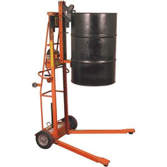 Wesco Industrial Products - 750 Lb Load Capacity, 30, 55 & 85 Gal Drum Lifter - 30" Wide x 70-3/4" High, 2 Steel Wheels - Americas Industrial Supply