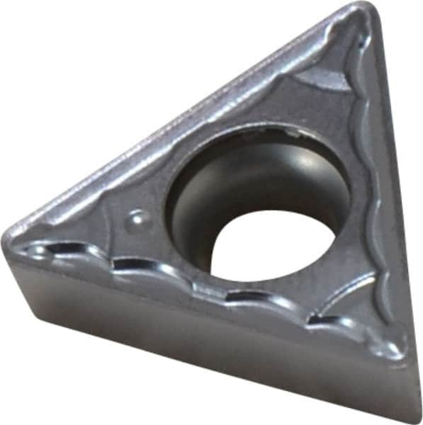 Tungaloy - TCMT32.52 PS Grade AH725 Carbide Turning Insert - TiAlN Finish, 60° Triangle, 3/8" Inscr Circle, 5/32" Thick, 1/32" Corner Radius - Americas Industrial Supply