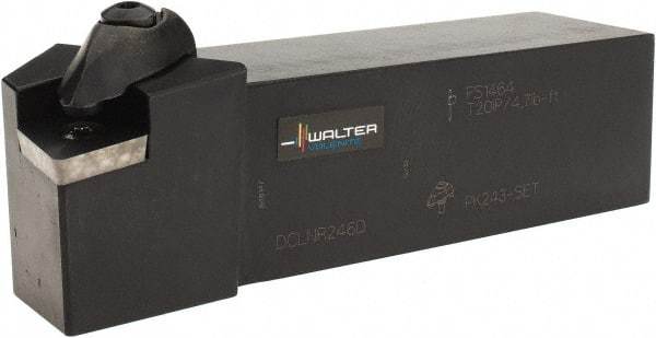Walter - DCLN, Right Hand Cut, 38.1mm Shank Height x 38.1mm Shank Width, Negative Rake Indexable Turning Toolholder - 152.4mm OAL, CN.. 1906.., CN.. 64.. Insert Compatibility, Series Walter Turn - Americas Industrial Supply
