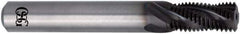 OSG - 5/8-11 UNC, 0.43" Cutting Diam, 4 Flute, Solid Carbide Helical Flute Thread Mill - External Thread, 1-29/64" LOC, 4" OAL, 1/2" Shank Diam - Americas Industrial Supply