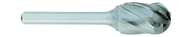 SC-7A -- 3/4 x 1 LOC x 1/4 Shank x 2 OAL Cylindrical Ball Nose Carbide Aluminum Cut Burr - Americas Industrial Supply