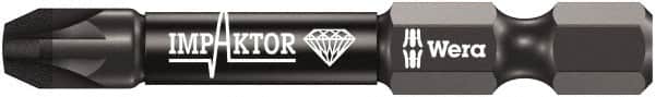 Wera - 1/4" Drive, PZ.3 Pozidriv Screwdriver Bit - 2" OAL - Americas Industrial Supply
