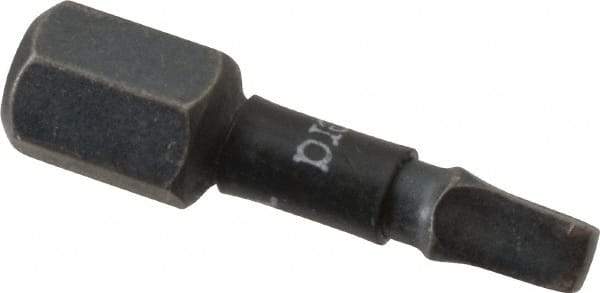 Wera - #2" Square Size Square Recess Bit - 1/4" Hex Drive, 1" OAL - Americas Industrial Supply