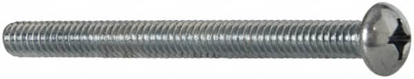 Value Collection - 1/4-20 UNC, 3" Length Under Head Phillips Drive Machine Screw - Round Head, Grade 2 Steel, Zinc-Plated Finish, Without Washer - Americas Industrial Supply