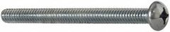 Value Collection - 1/4-20 UNC, 3" Length Under Head Phillips Drive Machine Screw - Round Head, Grade 2 Steel, Zinc-Plated Finish, Without Washer - Americas Industrial Supply