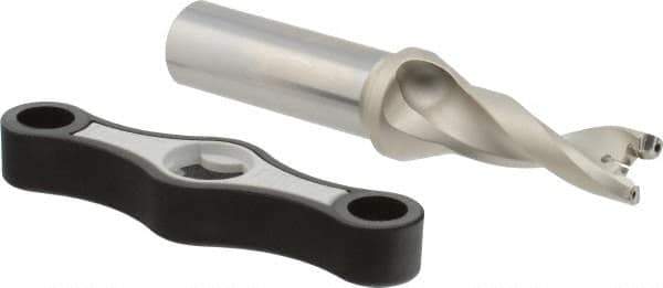 Iscar - 0.512 to 35/64" Diam, 3xD, 1.53" Max Depth, 5/8" Shank Diam, 4.12" OAL, Replaceable Tip Drill - IDK, IDM, IDN, IDP Insert, 13 Seat Size, DSM Toolholder, Series ChamDrillJet - Americas Industrial Supply